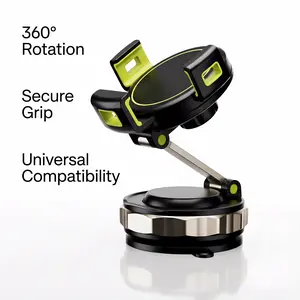 360 ° rotating car mount: vacuum strong suction design+high temperature resistance, made of aviation aluminum, with a load-bearing capacity of up to 2KG, suitable for various material equipment