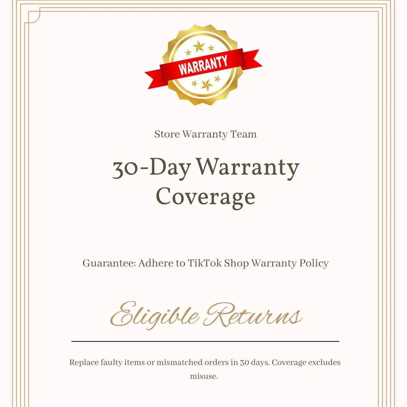 30-Day Warranty Coverage (Not For Sale)