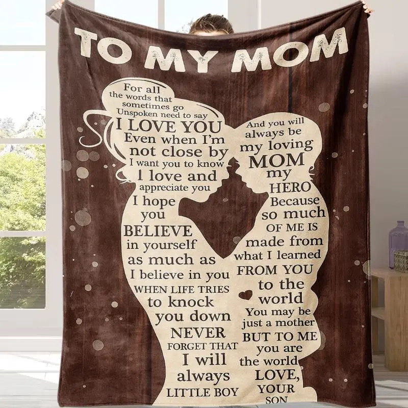 Gifts for Mom Soft Cozy Flannel Throw Blanket, Mothers Day Birthday Gifts for Mom from Son girl, Mom Gifts, Blanket Presents for Mother's Day, Applicable to various festivals and various gift-giving styles, this is a gift suitable for giving to mom.