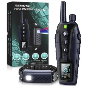 TQT Dog Training Collar - Remote Control 4000FT, 4 Training Modes, IPX7 Waterproof, Rechargeable E-Collar with Flash Light