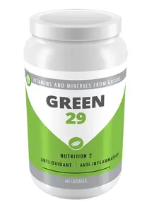 Green 29 Super Greens Capsules – Herbal Blend with Chlorophyll, Antioxidants, Vitamin E | Digestive & Immune Support Supplement (60 Capsules)