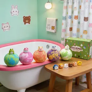 6pcs Bath Bombs Toy, Gentle Cleansing, Hydrating & Moisturizing, Relaxing Bubble Bath Balls, Baby Bath Time Fun, Stress Relief, Soothing, Skin Care & Body Care