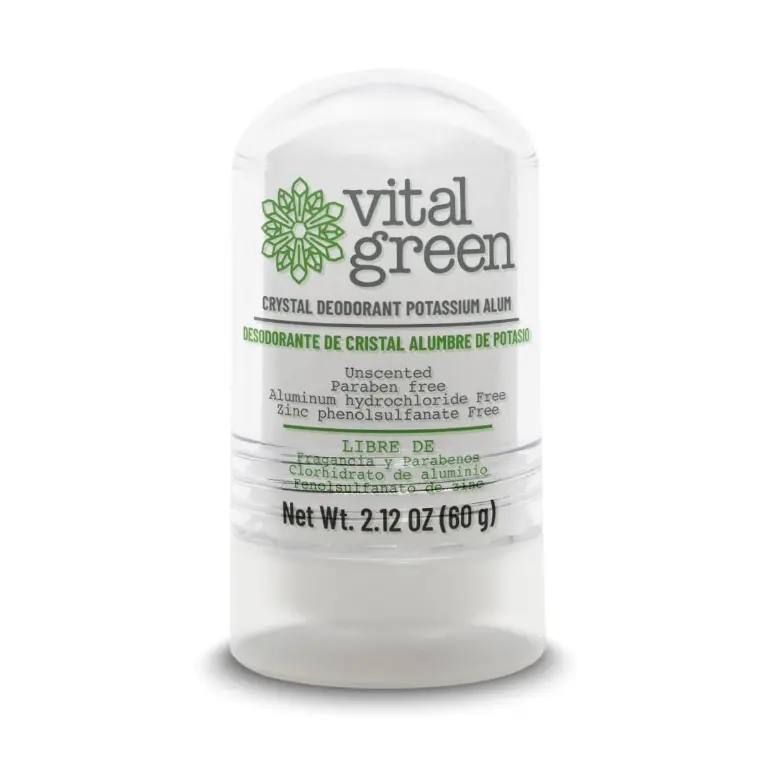Vital Green Thai Crystal Potassium Alum Deodorant - Unscented Mineral Deodorant For Men, Women And Athletes - 2.12oz / 60 g (1 Unit)