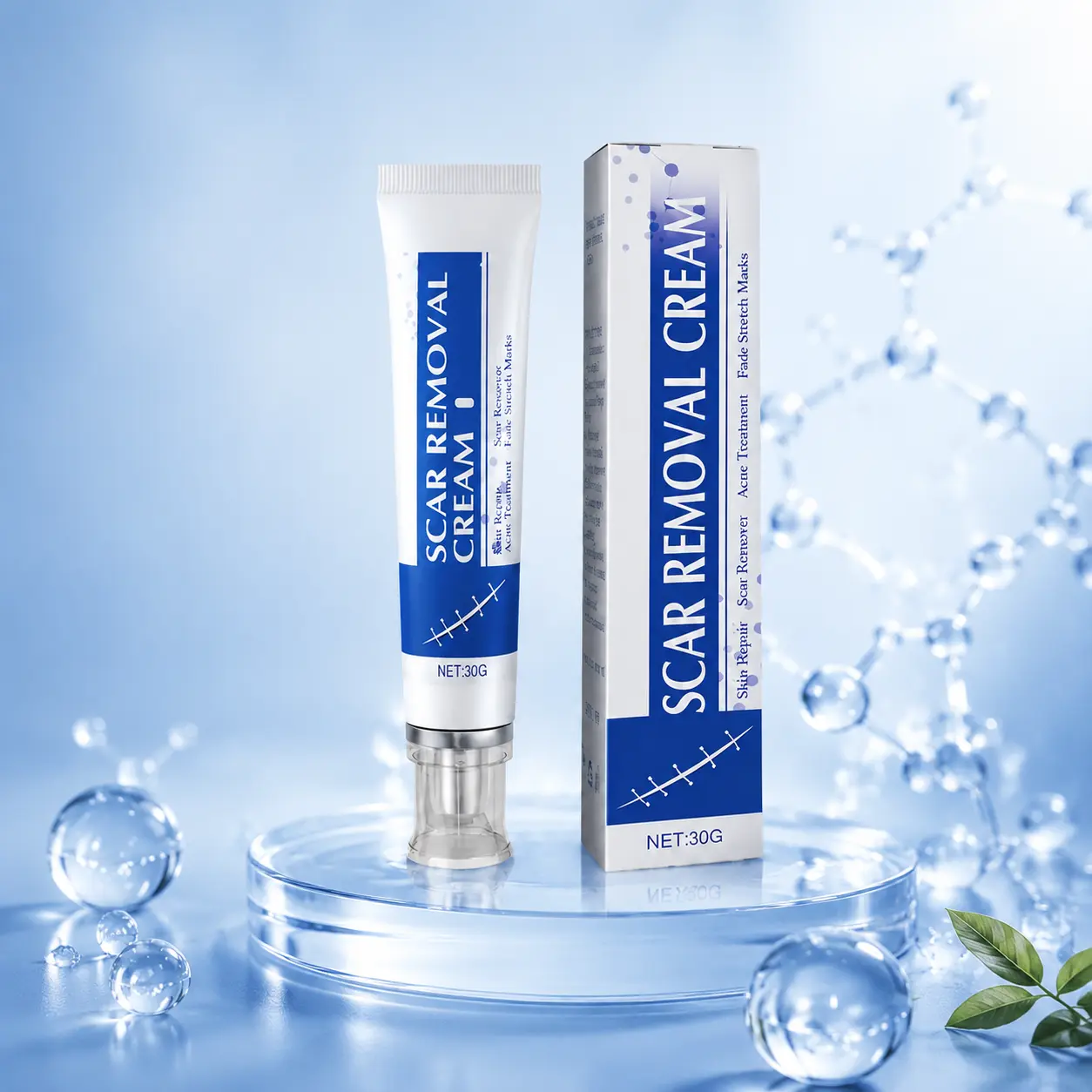 Professional Scar Removal Gels, Advanced Silicone Scar Removal Cream for Burn,Acne Old Scar Removal Cream for Face & Body | Fades Dark Scars