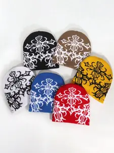 Y2k Harajuku Multi Element Pattern Men's and Women's Winter Warm Rock Hip Hop Fashion Knitted Hat