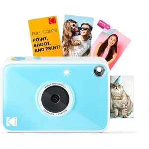 KODAK Printomatic+ Instant Print Digital Camera 10MP Portable Camera with Interactive RGB LED Status Indicator, Prints Full-Color Photos on Zink 2x3” Sticky-Backed Photo Paper - Easy & Fun