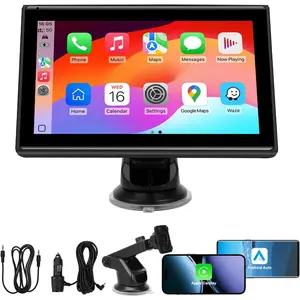 7" Portable   Screen for  -   & , HD Touch Screen  Stereo, , GPS Navigation, Voice Control, Plug-and-Play with FM/AUX/Mirror Link (Black)