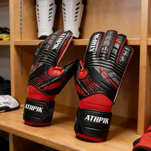 【Only size 9 left】Goalie Goalkeeper Gloves with Pro Fingersaves, Strong Grip for The Toughest Saves, Protection to Prevent Injuries, Fit Match Training, Adult, Youth