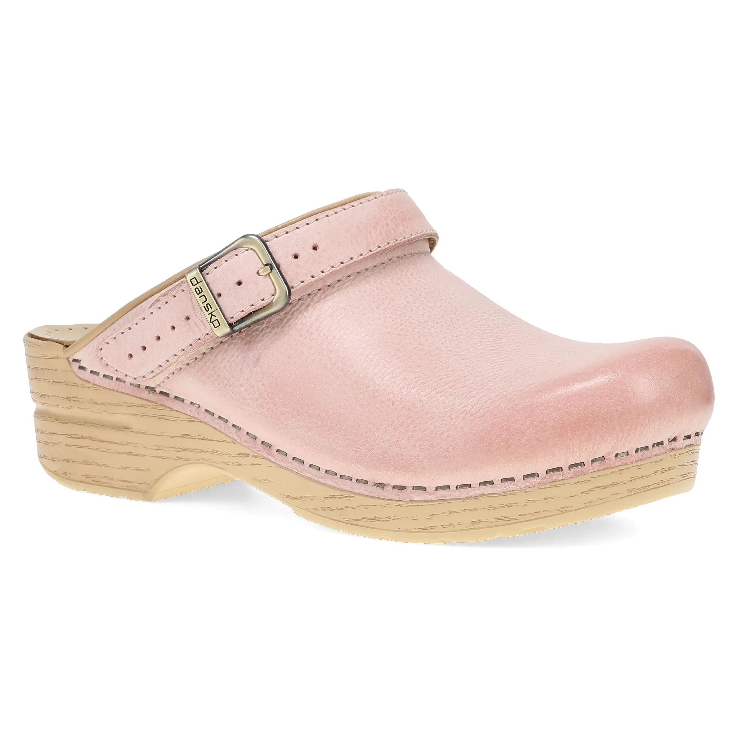 Women's Ingrid Pink Milled Dynamic Slip-On Clogs - Casual Clog Style Footwear with Swivel Strap, Added Support, Versatile Design