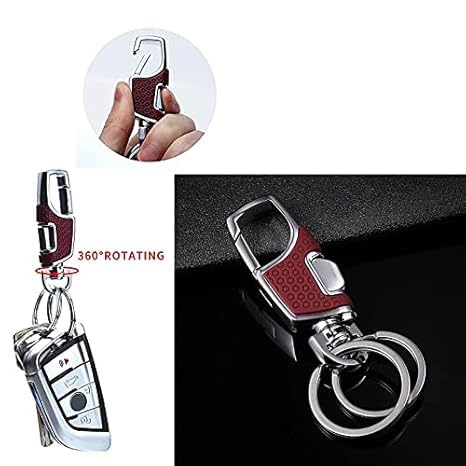 3pcs Heavy Duty Car Key Chains 3 Pack with 2 Metal Key Rings for Secure Key Management Essential Car Accessories