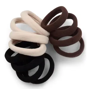 100 piece set of seamless headband suitable for thick hair -4-color set, soft ponytail fixator, non-destructive elasticity Scrunchie Hairband Scrunchies