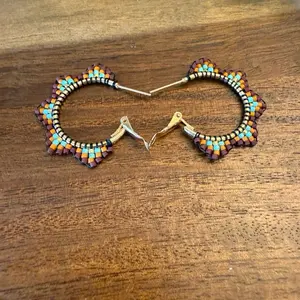 Small Handmade Beaded Earrings with Vibrant Colors and Unique Design for Everyday Wear