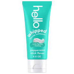 hello whipped peppermint stick fluoride toothpaste