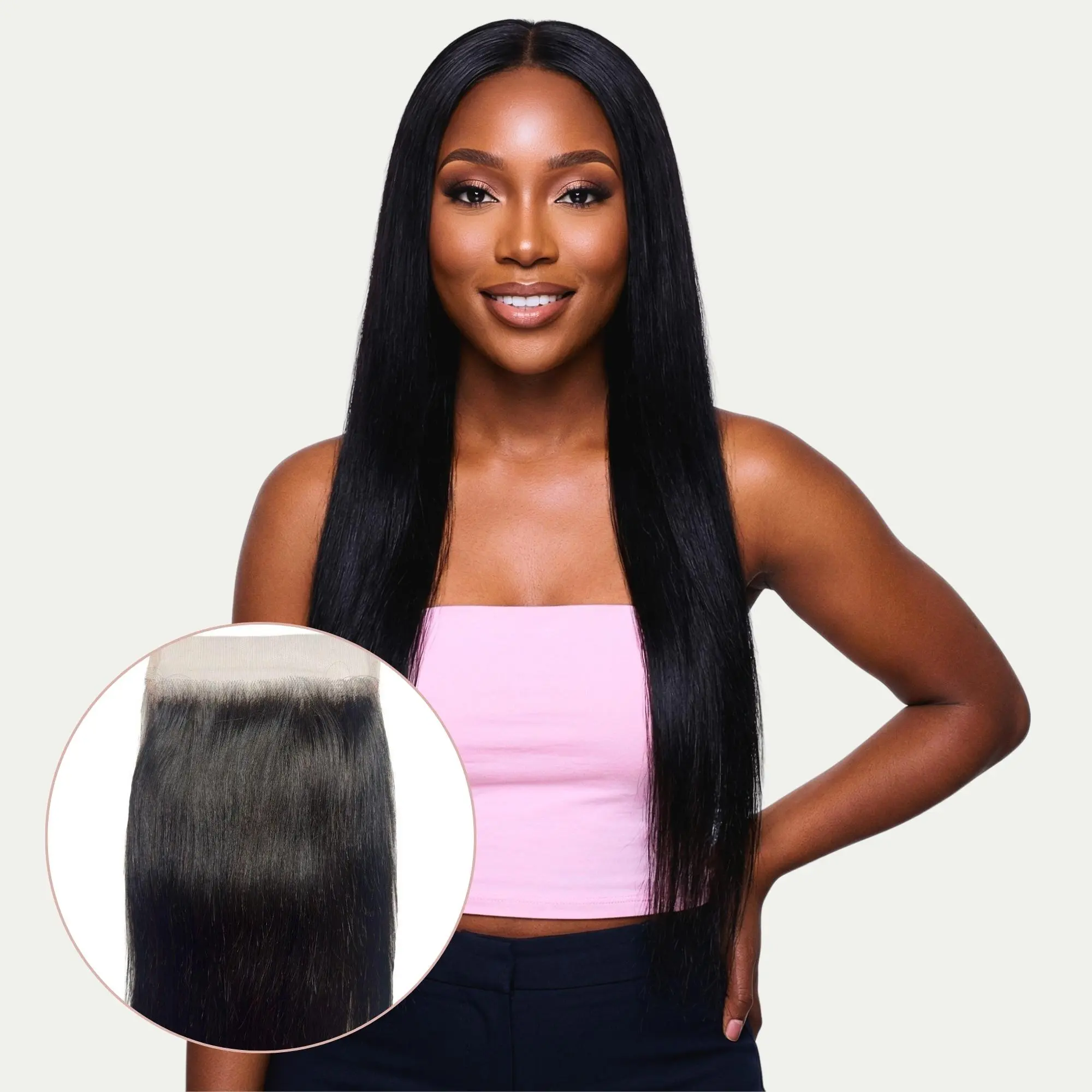 Straight 6x6 HD Lace Human Hair Closure - Sleek Seamless Natural Look with Ultra Thin HD Lace Base for Flawless Install