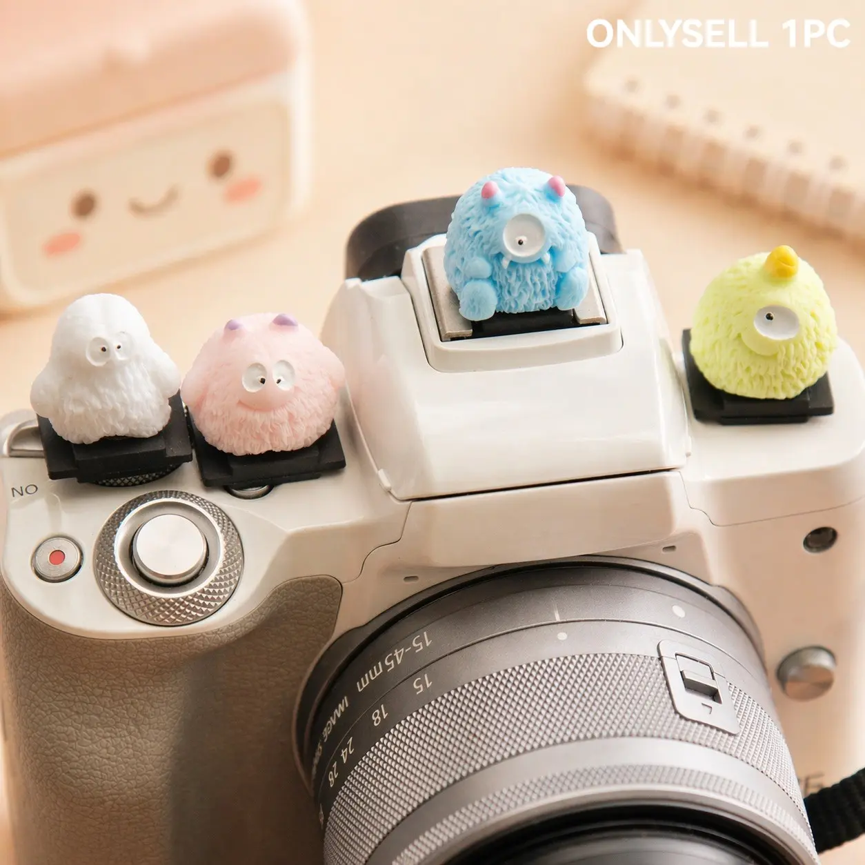 Cute Little Monster Hot Shoe Cover- ABS Resin Material, Battery-Free Flash Accessory, Camera Accessories for DSLR and Mirrorless Cameras| Cartoon Design| Durable Hot Shoe Protector