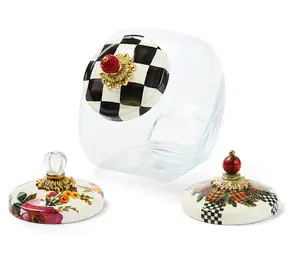 MacKenzie- Childs Cookie Jar and Lid Set