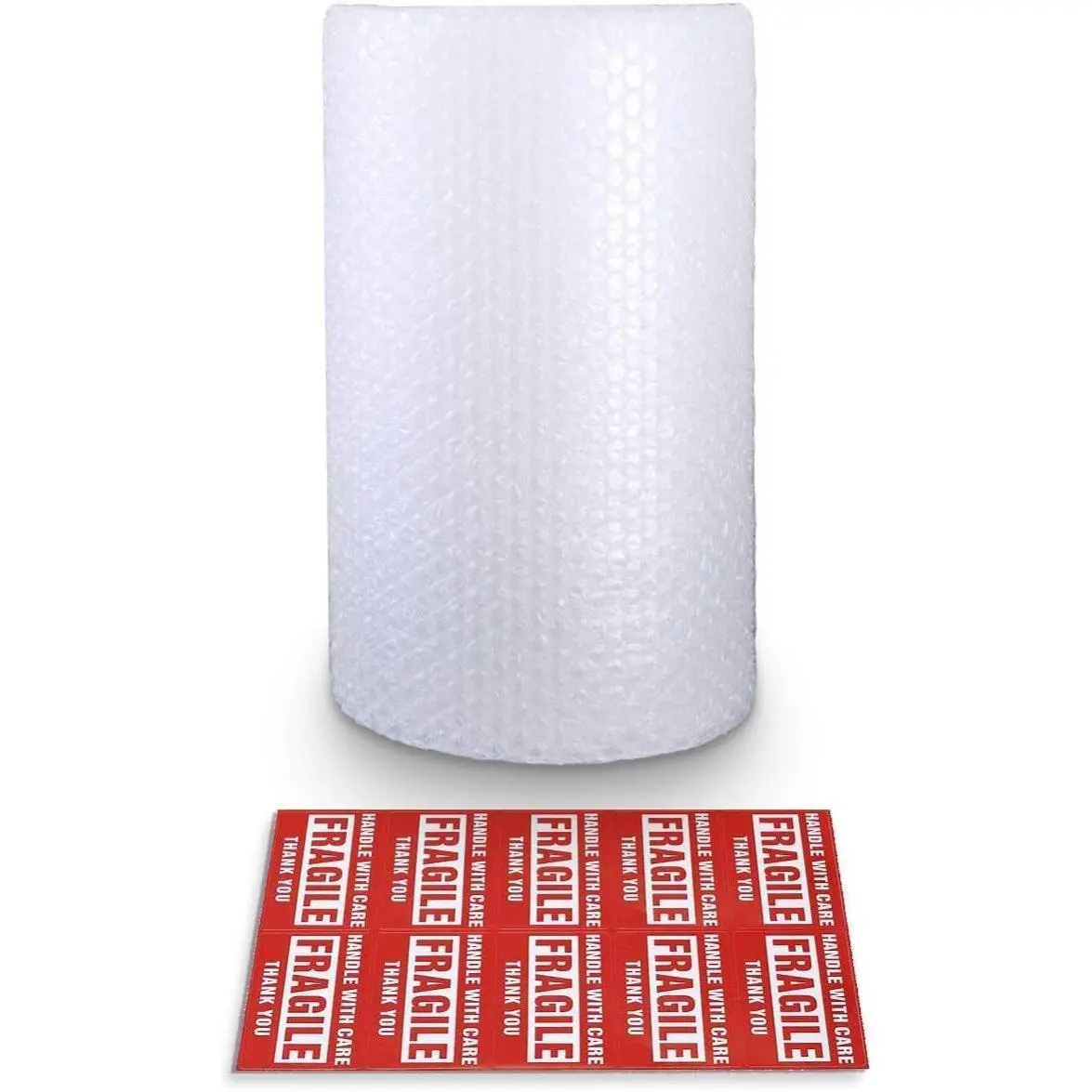 Perforated Bubble Cushioning Wrap Rolls - Industrial 3/16" x 12" x 15ft Perforated Roll, Lightweight Material, Easy to Tear, for Commercial Packaging & Protecting Fragile Objects