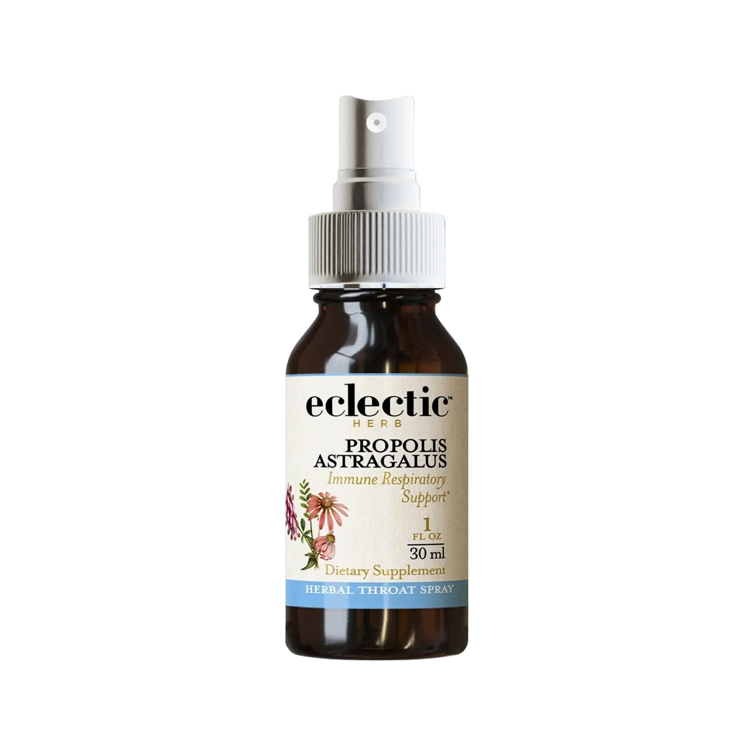 Eclectic Herb Propolis Astragalus Throat Spray 1 oz Herbal Blend for Immune Support & Respiratory Health Non-GMO Gluten-Free