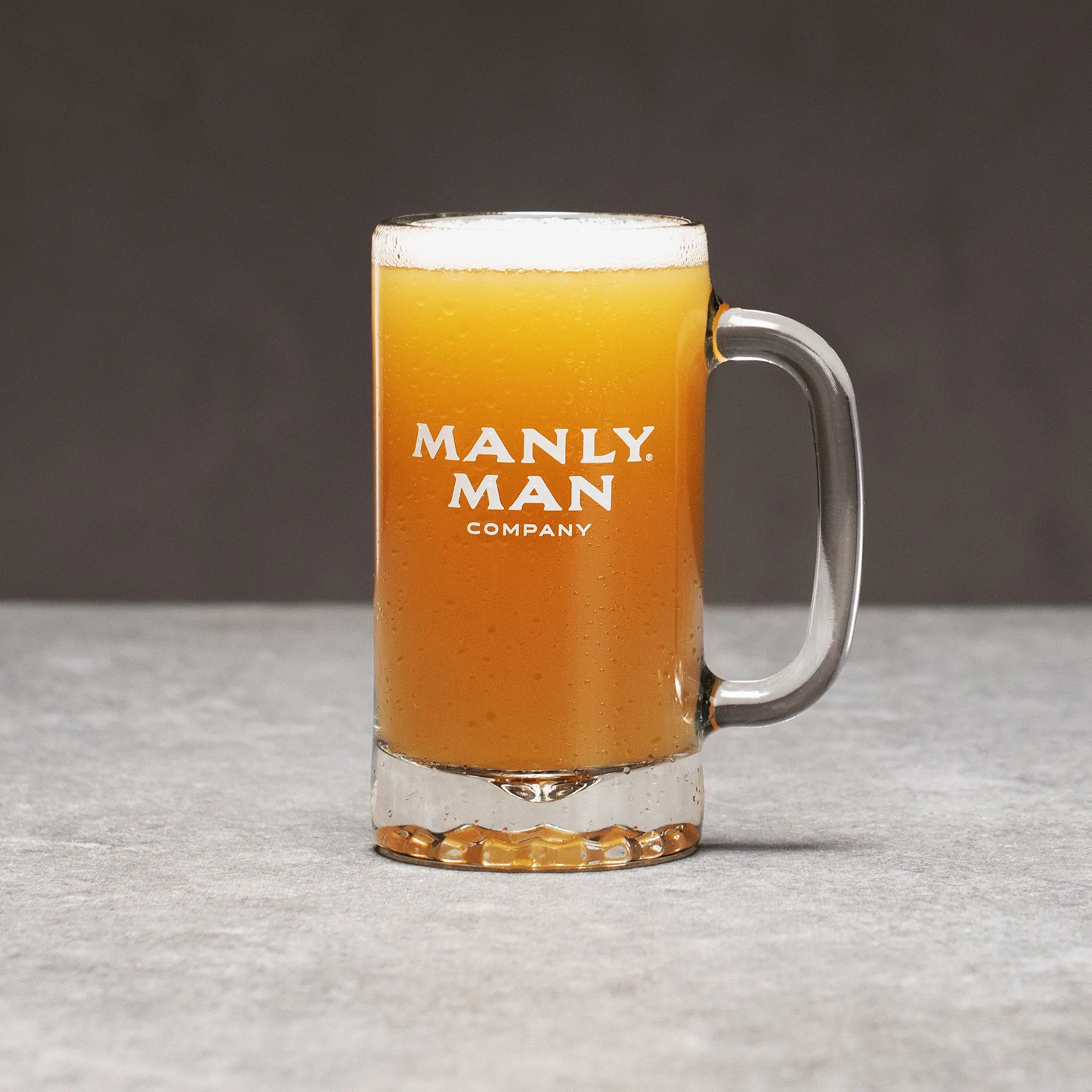 Manly Man Co. Beer Mug -  Reusable Washable Drinkware Glass Cup