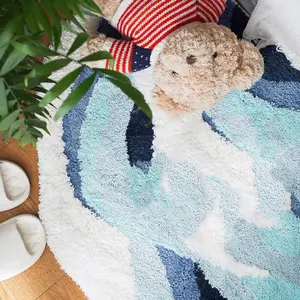 Moss carpet bedroom bed blanket simple creative mat bathroom absorbent non-slip small fresh