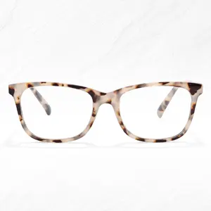 ELKLOOK Cream Tortoise vooglam frame Women's Blue Light Reading Glasses Modern Style Gifts for Women Uplifting Lightweight Square Frame Spring Hinge Comfortable Wear Trending Eyeglasses High Quality Eyewear