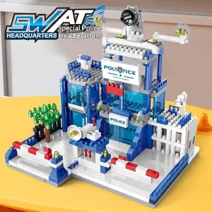 Compatible Lego City Police Station Firehouse Building Blocks Bricks, Boys' Educational Intelligence Toy Puzzle, Kids Construction Set