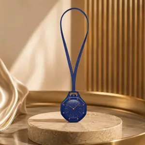 Luxury Vintage Mechanical Pocket Watch Ceramic Blue Necklace Watch Elegant Gift for Couples