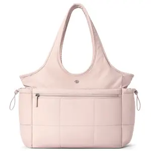 BOSTANTEN Puffy Tote Bag for Women Quilted Shoulder Bag 2PCS Large Travel Duffel Bag for Travel with Multiple Compartment