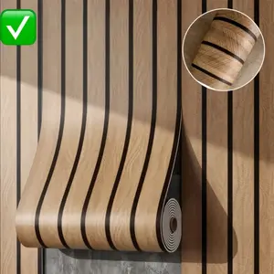 1pc self-adhesive wallpaper can be peeled off and pasted - waterproof and removable oak texture, suitable for walls, cabinets, and countertops - easy to install and durable surface coverage,