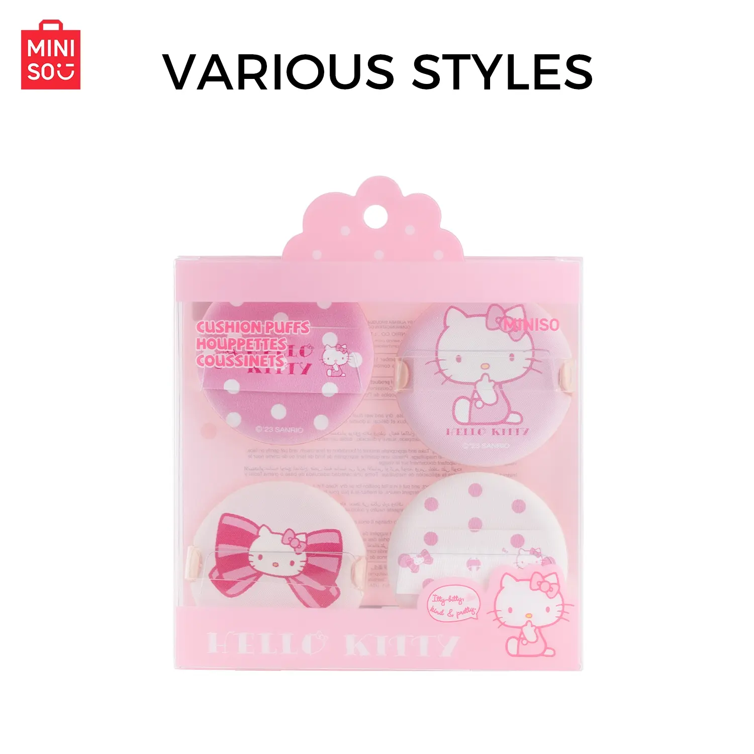 Miniso Hello Kitty Makeup Sponges Set, Soft Reusable Bb Cream Foundation Sponge, Waterproof Powder Puff, Makeup Puffs for Face Eye Contour, Christmas Gift, Beauty Sponges, Blending Beauty Sponge, Beauty Tool