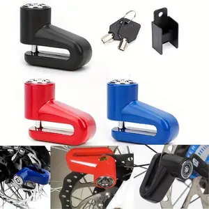 Waterproof Loud Two-Key Safety Disc Lock for Motorcycle, Bike, Scooters, Mountain Road Bike, Cycling Rotor Disc Brake Wheel with Anti-Theft Wheel Lock Padlock Security Lock