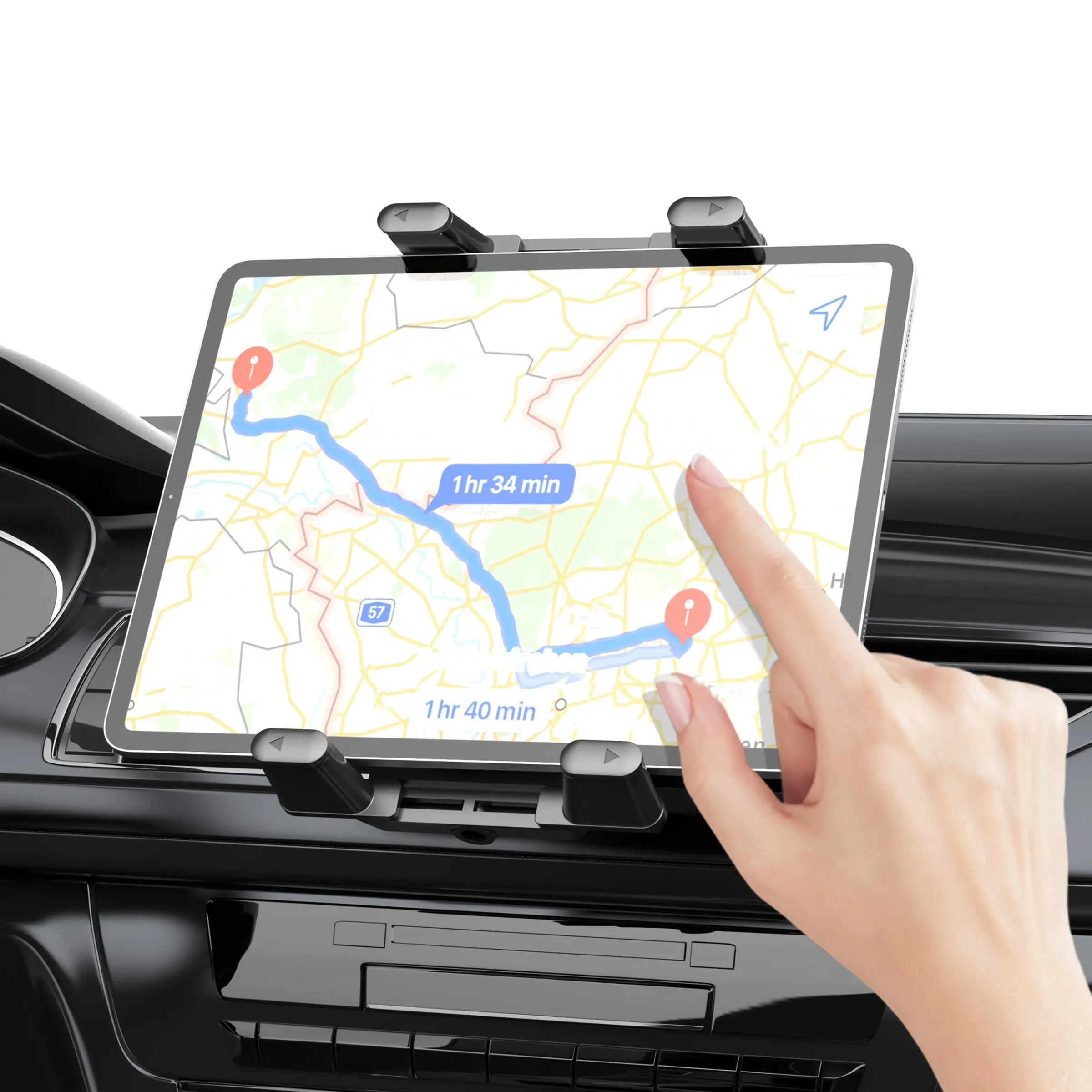 Car Air Vent Tablet Adjustable Holder Car Mount, Universal Tablet Stand Car Mount, Multifunctional Car Accessories, Mobile Phone Holders, Cell Phone Holders, iPad iPhone Holder, Compatible with 17.78cm-32.77cm Tablets and 10.16cm-17.78cm Phones
