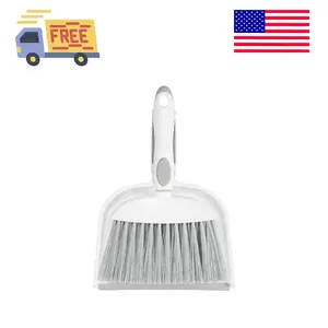 Small Dust Pan and Brush Set, Mini Broom and Dustpan Set Small Hand Broom and Brush Combo Dust Pan