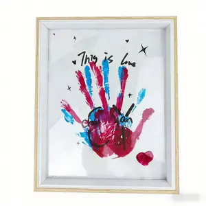 8x10in Handprint Craft Material Kit - Custom Graphic Painting, Handmade Photo Frame, Family Interaction Souvenir Gift for Babies, Toys & Hobbies DIY Supplies