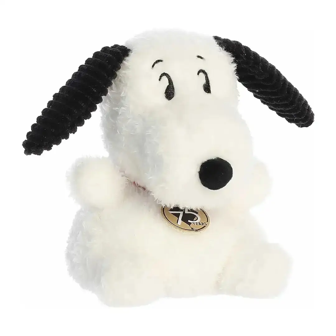Aurora Peanuts 75th Anniversary Limited Edition 5" Snoopy Stuffed Animal, Cute Collectible, Soft Furry Collectibles, Soft Huggable Stuffed Animal Gift, Nostalgic Plush Toy