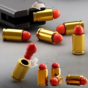 IUOUTG  Safety bullet replacement kit, suitable for toy pistols, non-electric and PC materials, is an ideal gift for toy pistol lovers, including 6 toy shells and 100 toy plastic bullets