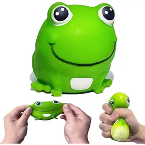 Frog Stress Balls Squeeze Toy for Anxiety Relief, Frog Squishy Sensory Toys for Adults and Kids, Stretch and Squeeze Cute Animal Stress Balls, Dough Ball Frog Toys for Party Favors