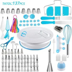 137-Piece Cake Decorating Tool Set, Complete Baking Supplies Kit, Essential Baking Accessories, Professional and Home Use