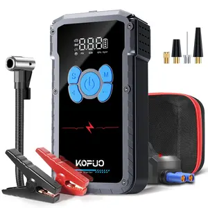 KOPUO 5-in-1 Portable Car Battery Jump Starter with Air Compressor 40000A 150PSI Jump Box for All Gas & Diesel Cars ABS Material Jumper Cables & Lights