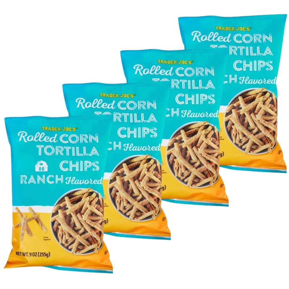Trader Joe's Ranch Flavored Rolled Corn Tortilla Chips, 9 oz., Multipack - 4 ct.