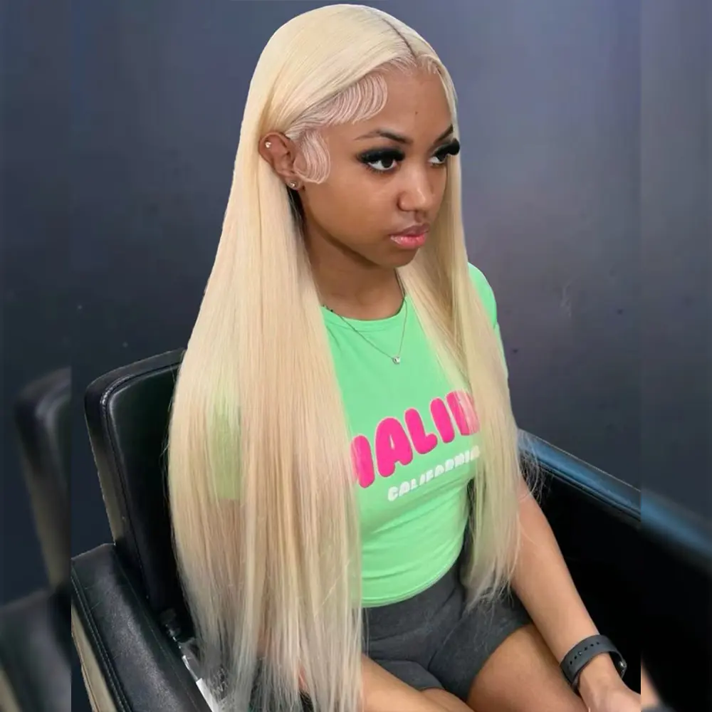 613 Lace Front Wig Human Hair Blonde Body Wave  Lace Frontal Wig 99J Burgundy Lace Front Wigs Human Hair Body Wave 613 Colored Lace Front Hair Wigs for Women with Baby Hair