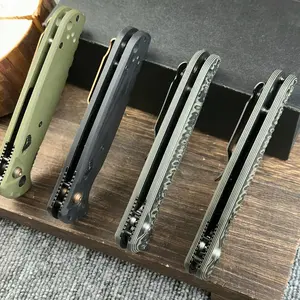 4300BK – D2 BattleWash blade with G10 handle, button lock tool for camping, outdoor use and hiking, tools; the best gift-high-end quality and neck knife gift set