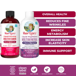 MaryRuth's Daily Health & Skin Renew Bundle - Liquid Morning Multivitamin - Liquid Nighttime Multimineral + Skin Renew