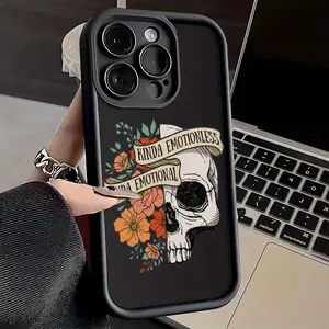 Skeleton Pattern Case for iPhone 16 15 14 Pro Max 13 12 11 XR XS Plus Shockproof Anti-Scratch Durable PC Back Protective Cover
