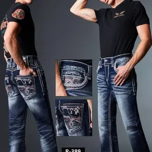 Rock In La Embroidered Denim (R-389)
