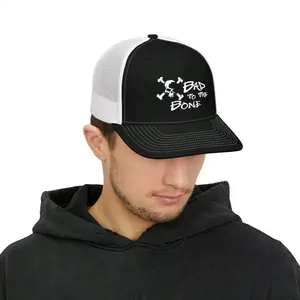Rebellious Snapback Trucker Cap - Bad to the Bone, Trendy Hat, Gift for Bikers.