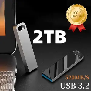 2TB USB 3.2 Flash Drive High Speed Metal U Disk TypeC Memory Stick Waterproof SSD Storage PC Phone Data Transfer Portable 2026 pen flash disk