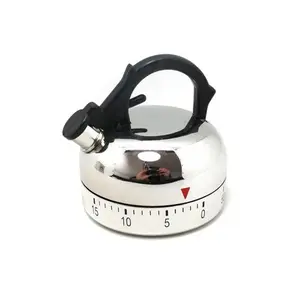 Kitchen Timer Kettle Shape 60 Minutes Mechanical Timer Alarm Clock, Mechanical Timer for Cooking Sports Beauty Study Kitchen Accessaries