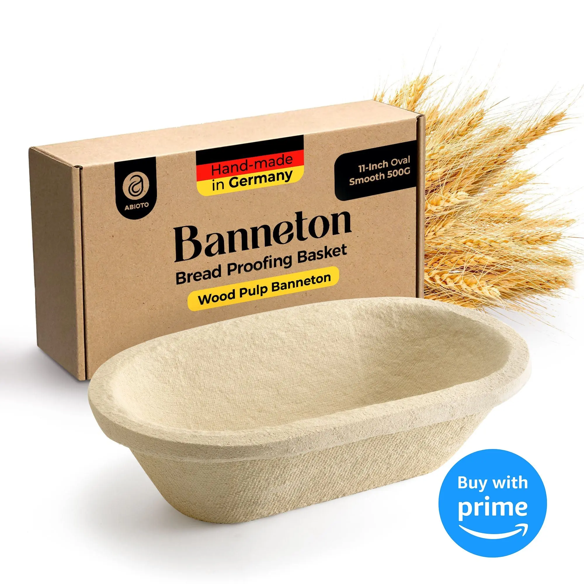 Oval Bread Proofing Basket for Sourdough - Non-Stick Wood Pulp Design