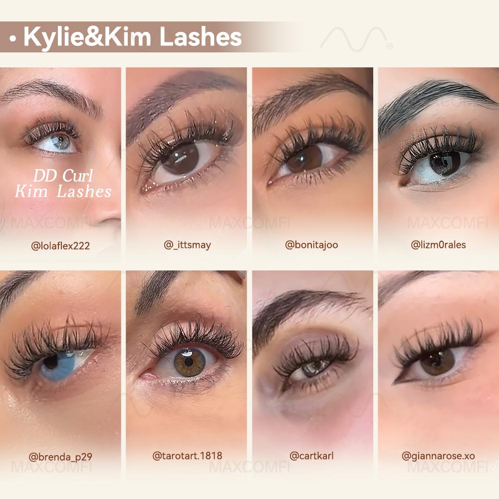 MaxComfi Spider Cluster Lashes - DD Curl, Smudge-Proof Waterproof, Super Soft Thin Band, Beginner-Friendly DIY Design for Natural Daily Glowup & Voluminous Look Makeup  Cosmetic Summervibes